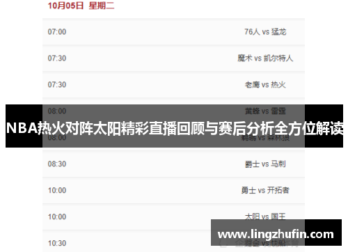 NBA热火对阵太阳精彩直播回顾与赛后分析全方位解读